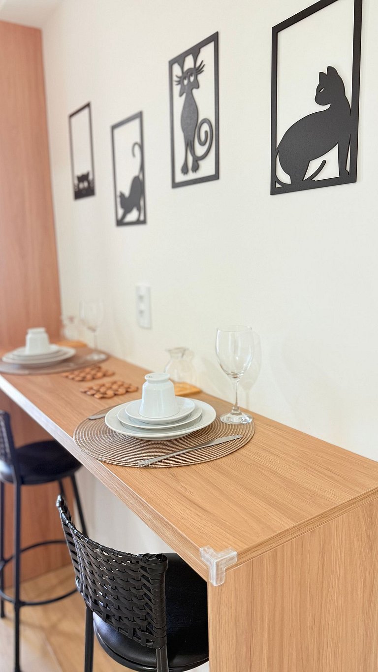 Studio residencial aconchegante no Concept Life Stella Maris